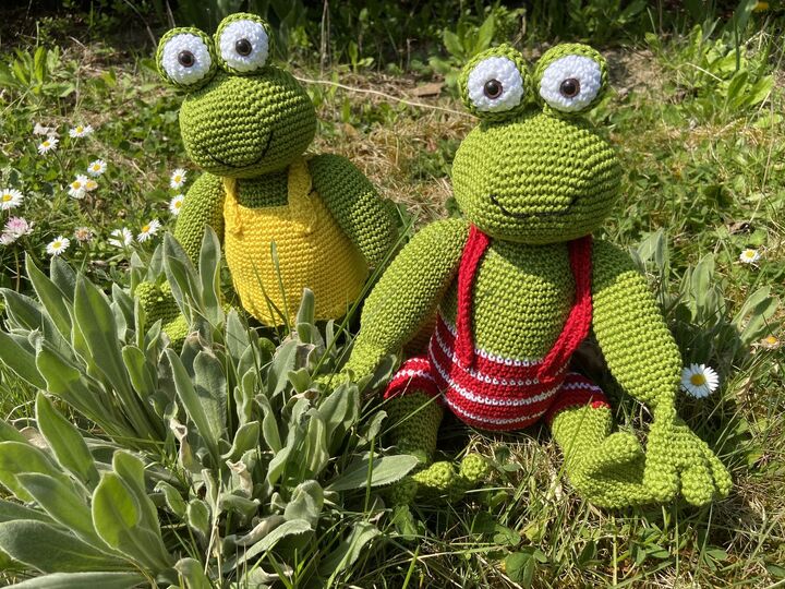 Häkelanleitung - Fabian und Fabienne Frosch