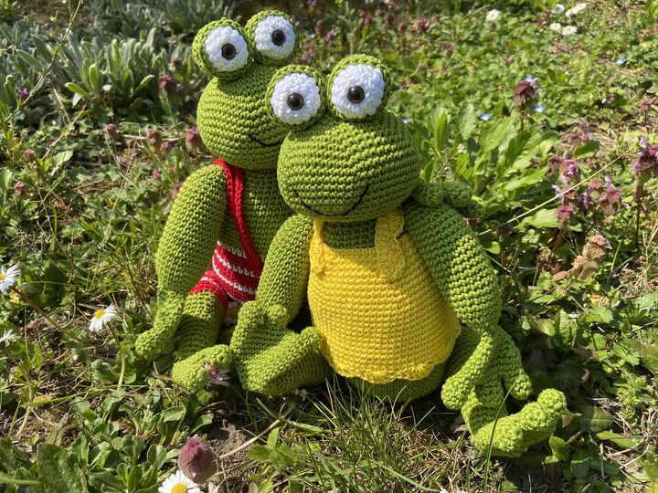 Häkelanleitung - Fabian und Fabienne Frosch