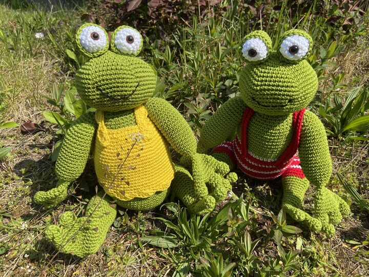 Häkelanleitung - Fabian und Fabienne Frosch