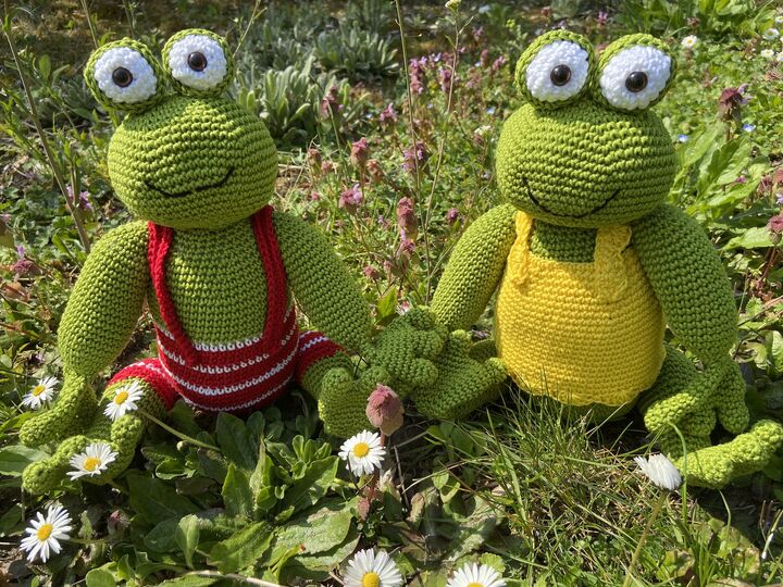 Häkelanleitung - Fabian und Fabienne Frosch