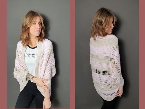 180 Häkelanleitung Seelenwärmer Muschel / Rosa