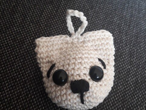 Schlüsselanhänger Katzenköpfchen Anleitung