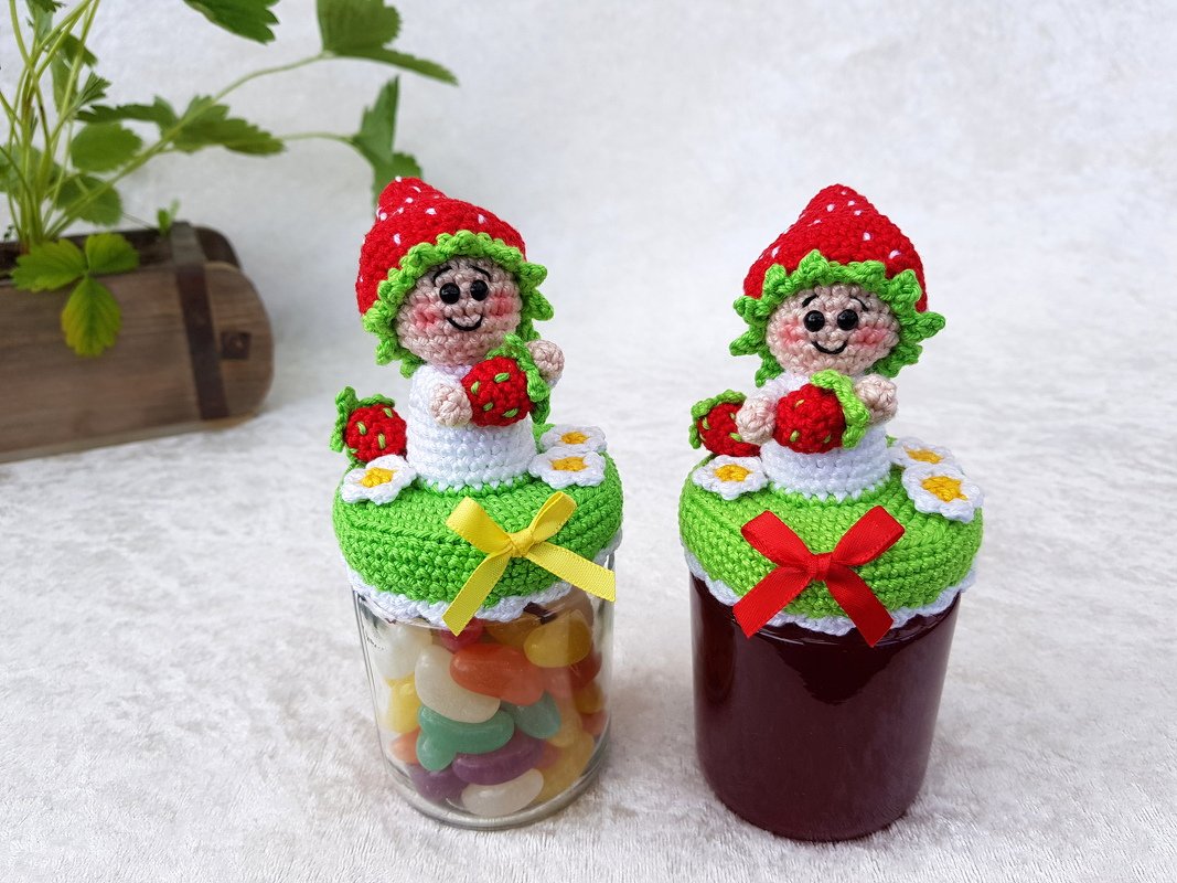 Häkelanleitung - Deckelbezug Erdbeere - zwei Größen - Bild 3