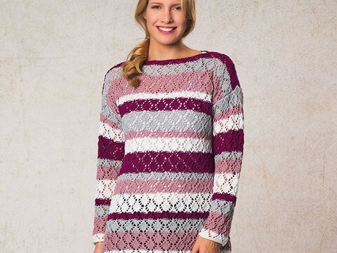 Strickanleitung Damenpullover "Seidenglanz" 761193