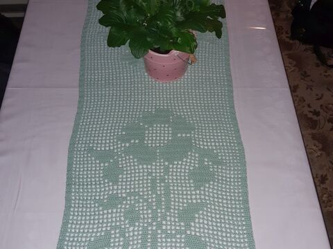 Tischläufer Sommerblumen Häkelanleitung