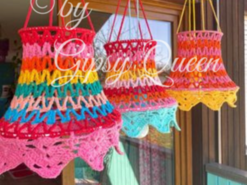 Häkelanleitung Lampe Aloha - DIY Sommer- Lampe Häkeln PDF Anleitung Gute-La