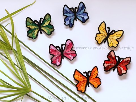 Häkelanleitung für Schmetterling mit 3D-Effeck