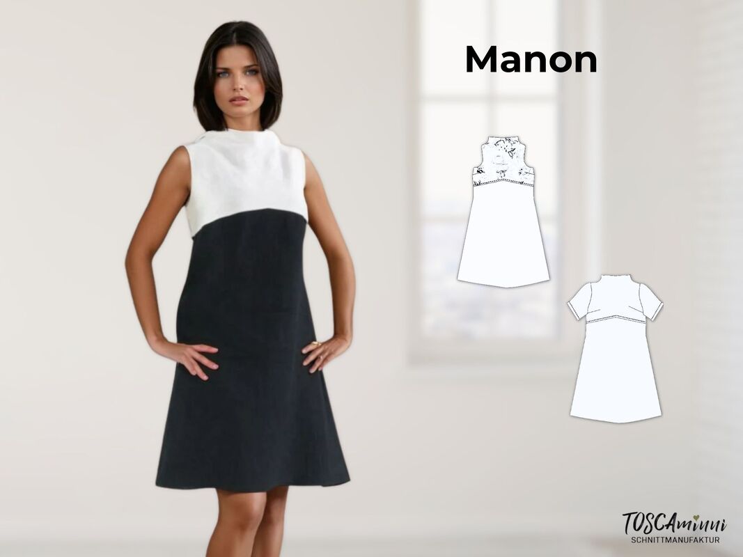 A-Linien Kleid Manon Gr. 34-54 Schnittmuster