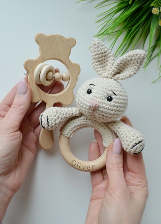 Crochet pattern Bunny Baby Rattle