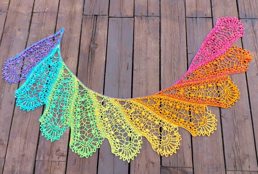 "Angola" romantisches Lacetuch oder Brauttuch Häkelanleitung - Bild 11