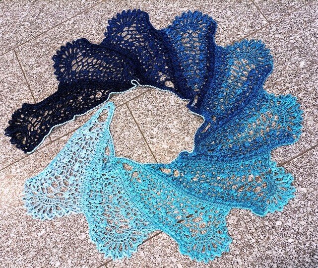 "Angola" romantisches Lacetuch oder Brauttuch Häkelanleitung