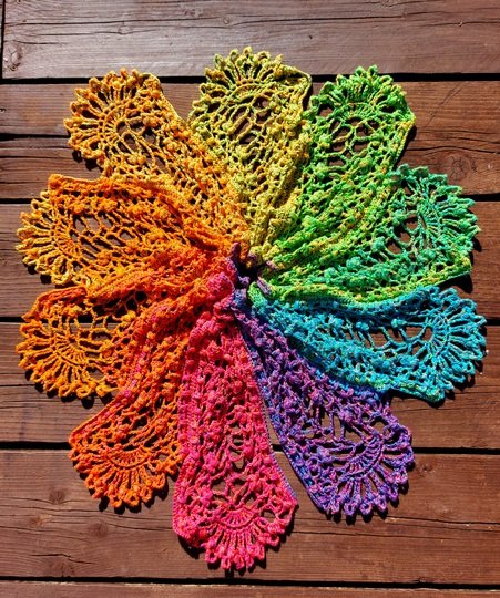 "Angola" romantisches Lacetuch oder Brauttuch Häkelanleitung