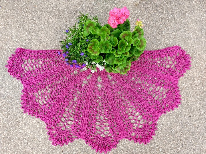 "Angola" romantisches Lacetuch oder Brauttuch Häkelanleitung