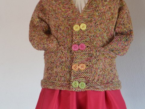 Strickanleitung * Kinderjacke *  Cardigan * 3 Größen 2 - 6 Jahre * RVO