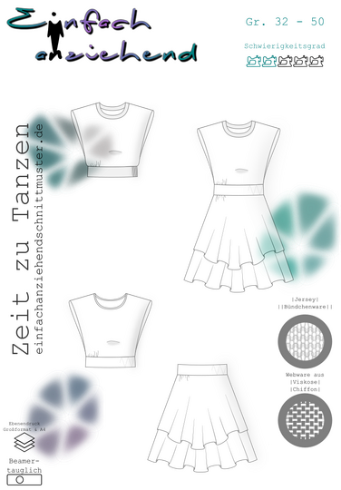 Schnittmuster Shirt, Rock & Kleid Damen Gr. 32 - 50