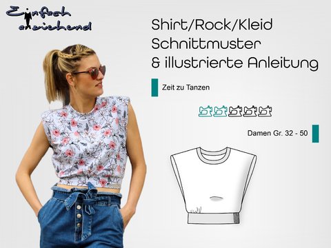 Schnittmuster Shirt/Rock/Kleid Zeit zu Tanzen