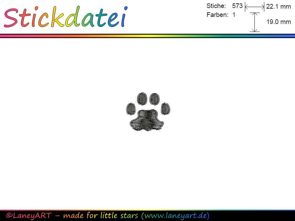 Stickdatei "Katzenpfote"