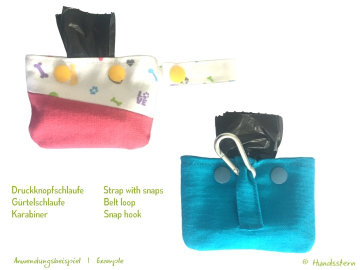 BICKS Poo Bag Pouch with lining, Sewing Pattern