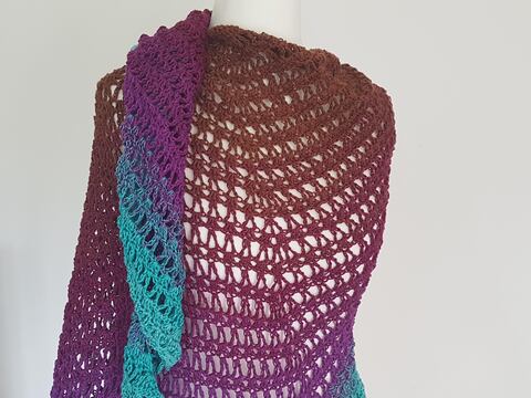 Häkelanleitung flaches Dreiecktuch Super Easy