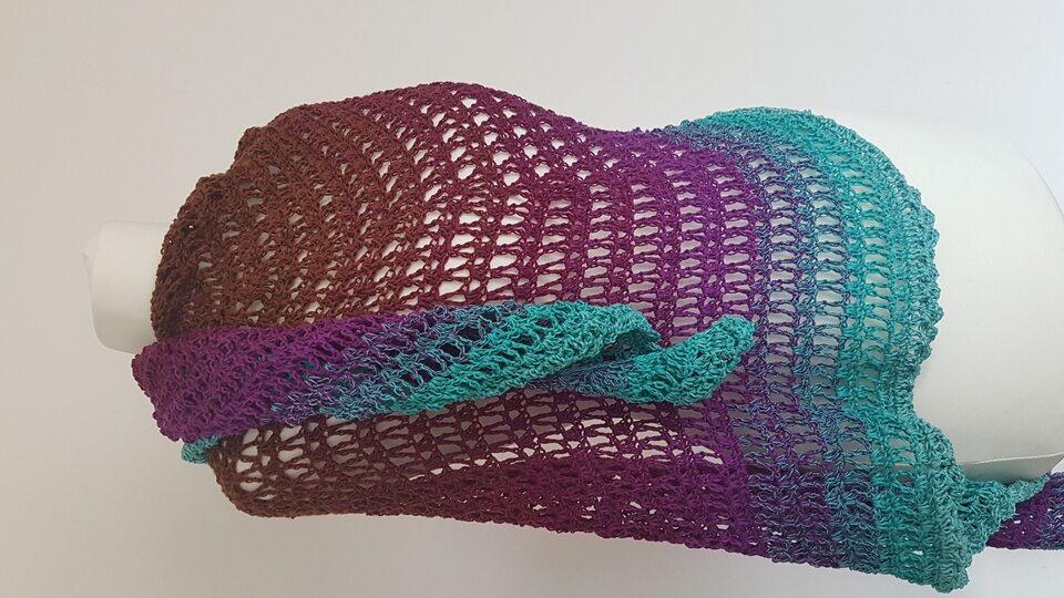 Häkelanleitung flaches Dreiecktuch Super Easy