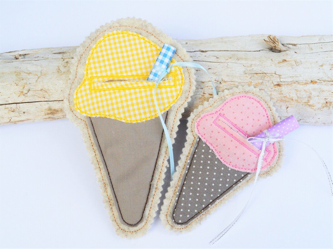 Stickdatei Eis ITH Wunscherfüller Eistüte Eiswaffel