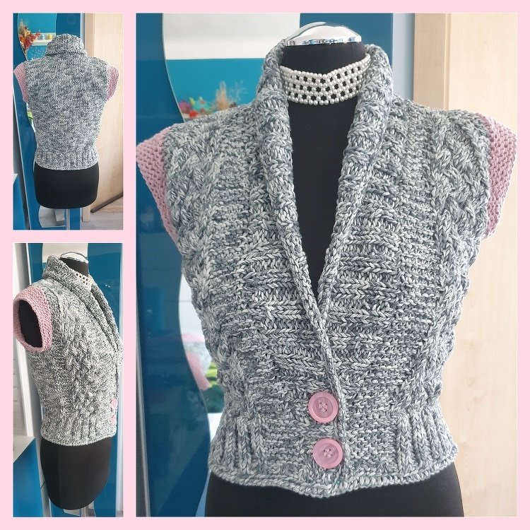 Anleitung Schicke Weste mit Flair - Bild 6