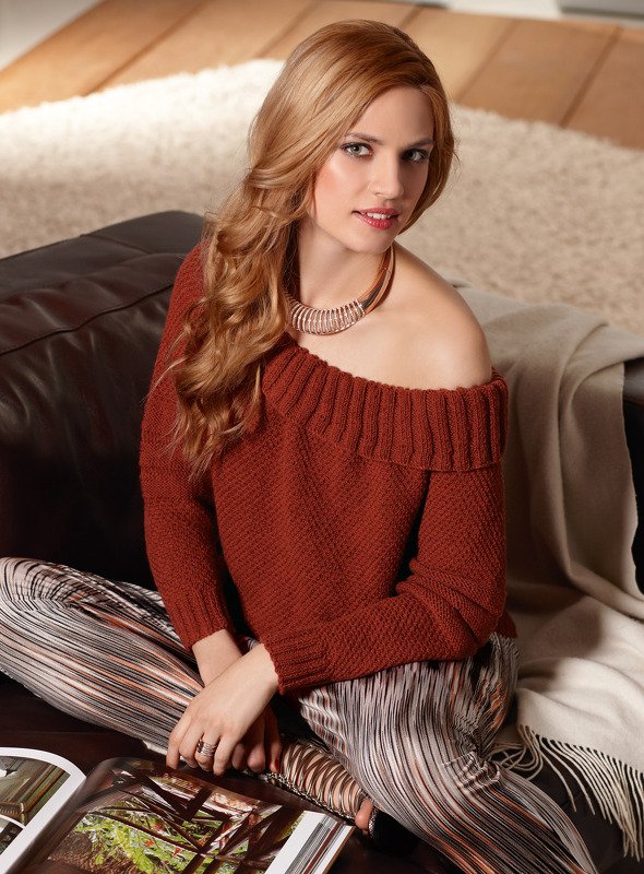 Strickanleitung: DAMEN-PULLOVER CHATAINE