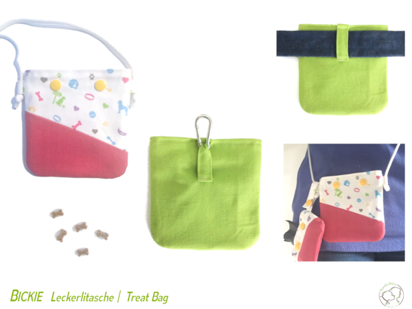 Bickie treat pouch with lining, sewing pattern