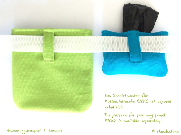 Bickie easy treat pouch with lining, sewing pattern