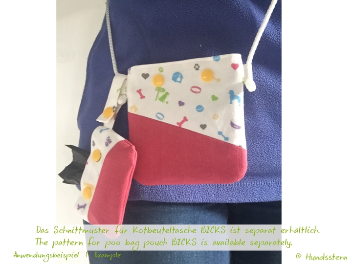 Bickie easy treat pouch with lining, sewing pattern