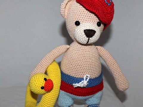 beach bear boris crochet pattern