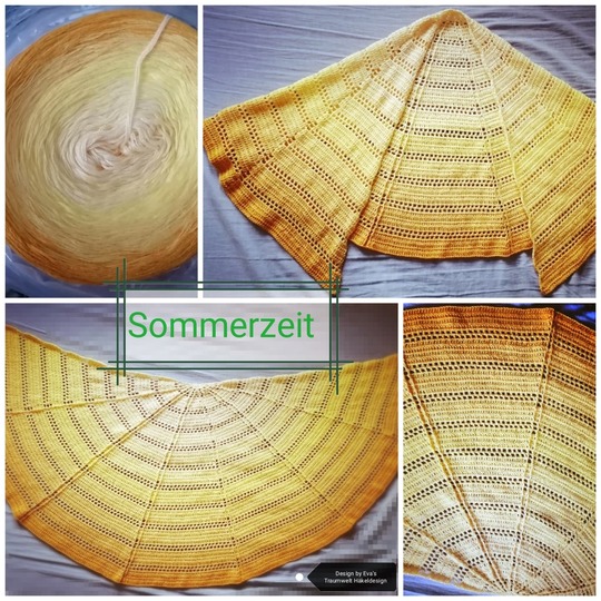 Pattern half circle shawl "Summer"