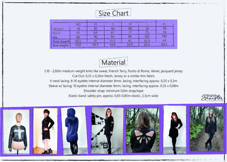 Digitales Schnittmuster & Anleitung für Damen-Oversize Sweatshirt Billie