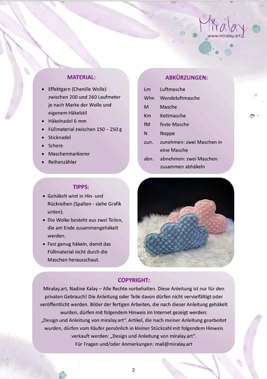 Häkelanleitung Paket Wolke