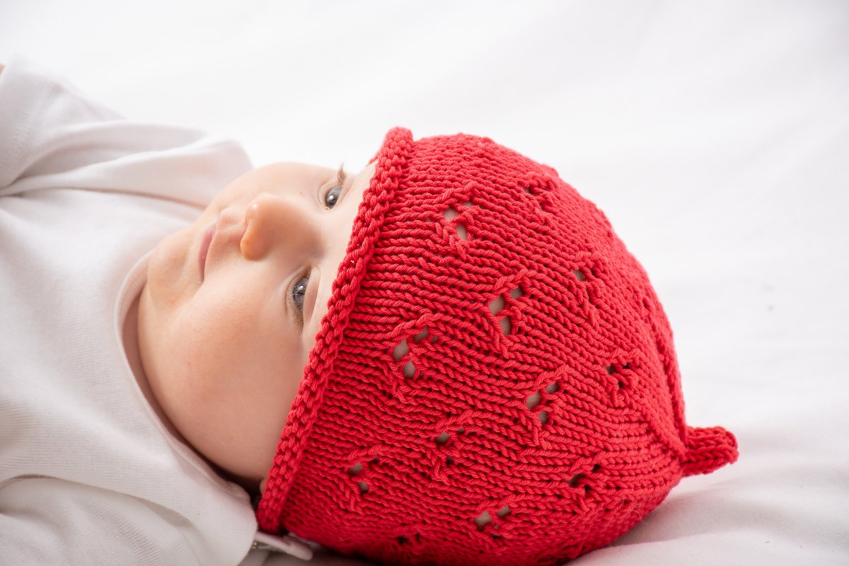 Strickanleitung Babymütze Tessa in Baumwolle, von 3 bis 18 Monate - Bild 2