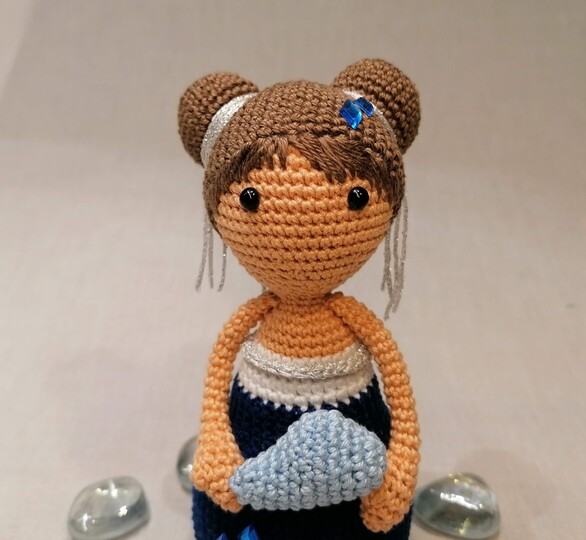 Anleitung Regenbogen Mädchen und Wölckchen Häkelpuppe