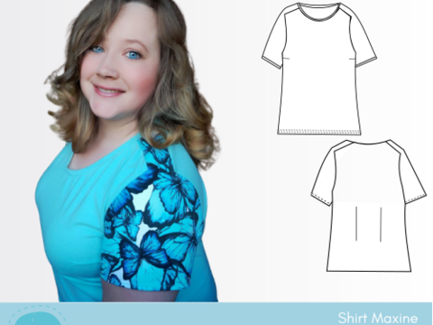 Sattelschultershirt Gr. 34-50 + Beamerdatei