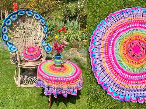 Perles große HippieTischdecke