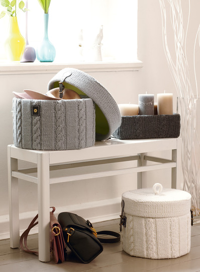 Strickanleitung: Home und Deko-Körbchen Smykker