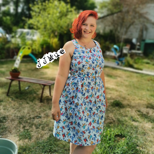 Kleid Leah mit Knopfleiste Gr. 34-50 + Beamerdatei