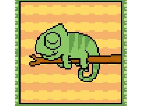 Häkelmuster * CHAMÄLEON * Grafik für Fm Decke