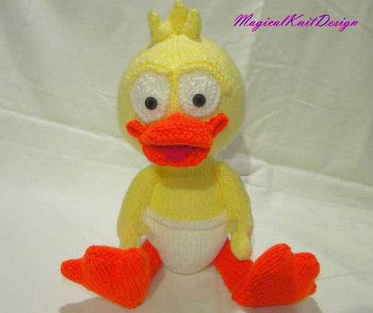 Dudi baby duck soft toy knitting pattern
