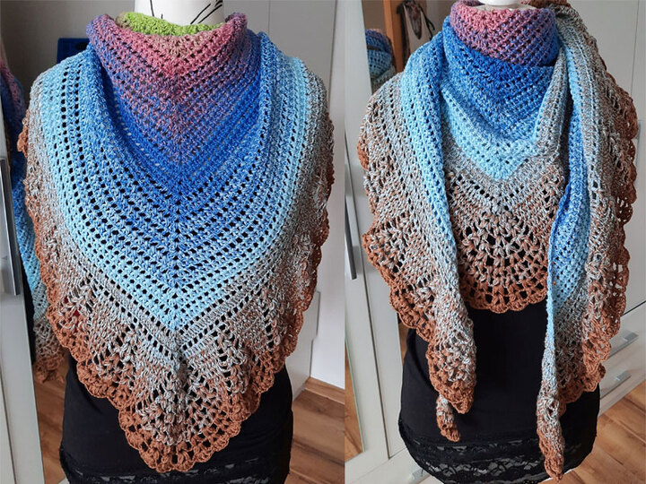 Häkelanleitung Dreieckstuch Lovely Tufts