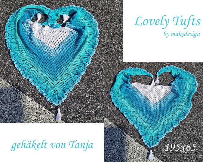 Häkelanleitung Dreieckstuch Lovely Tufts