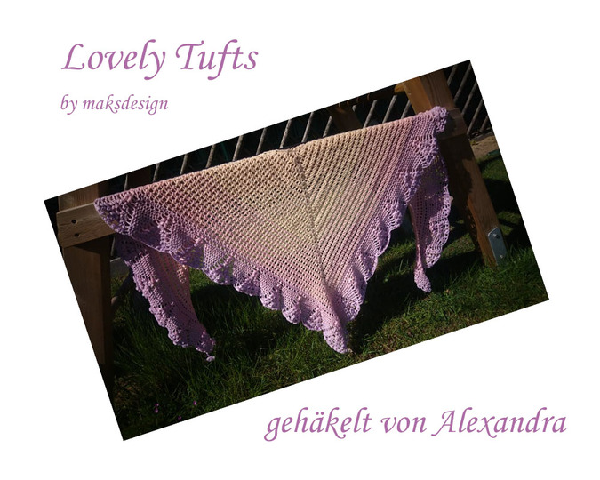 Häkelanleitung Dreieckstuch Lovely Tufts