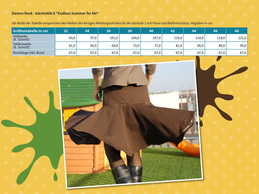 Damen Rock *ENDLESS Summer for ME* von klecksMACS - Nähanleitung - Bild 2