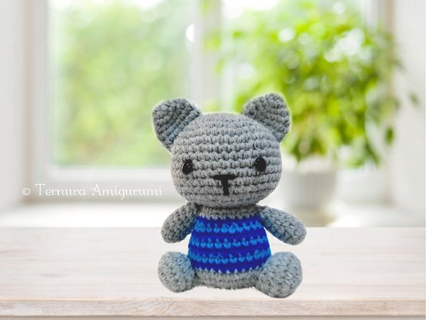 Crochet pattern Myllu kitten PDF Ternura Amigurumi English- Deutsch- Dutch