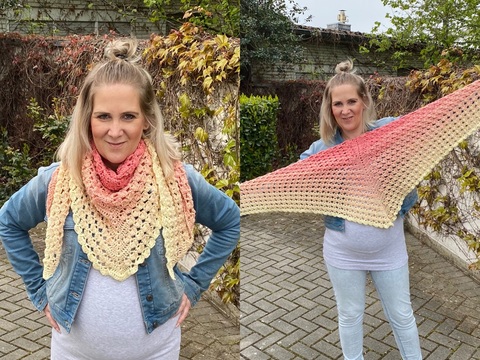 Häkelanleitung Dreieckstuch "Tausendengel"