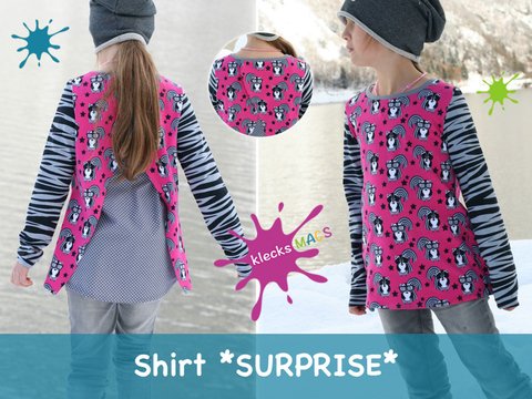 Mädchen Shirt *SURPRISE* von klecksMACS - Nähanleitung