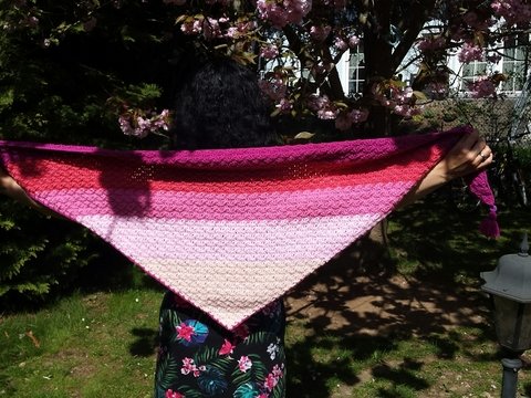 Anleitung Tuch "Pfirsichblüte"